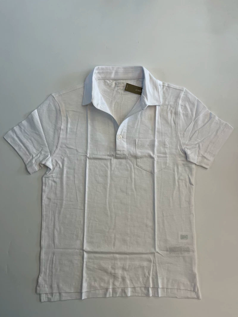 J.CREW Pure Cotton Solid-color Polo Shirt
