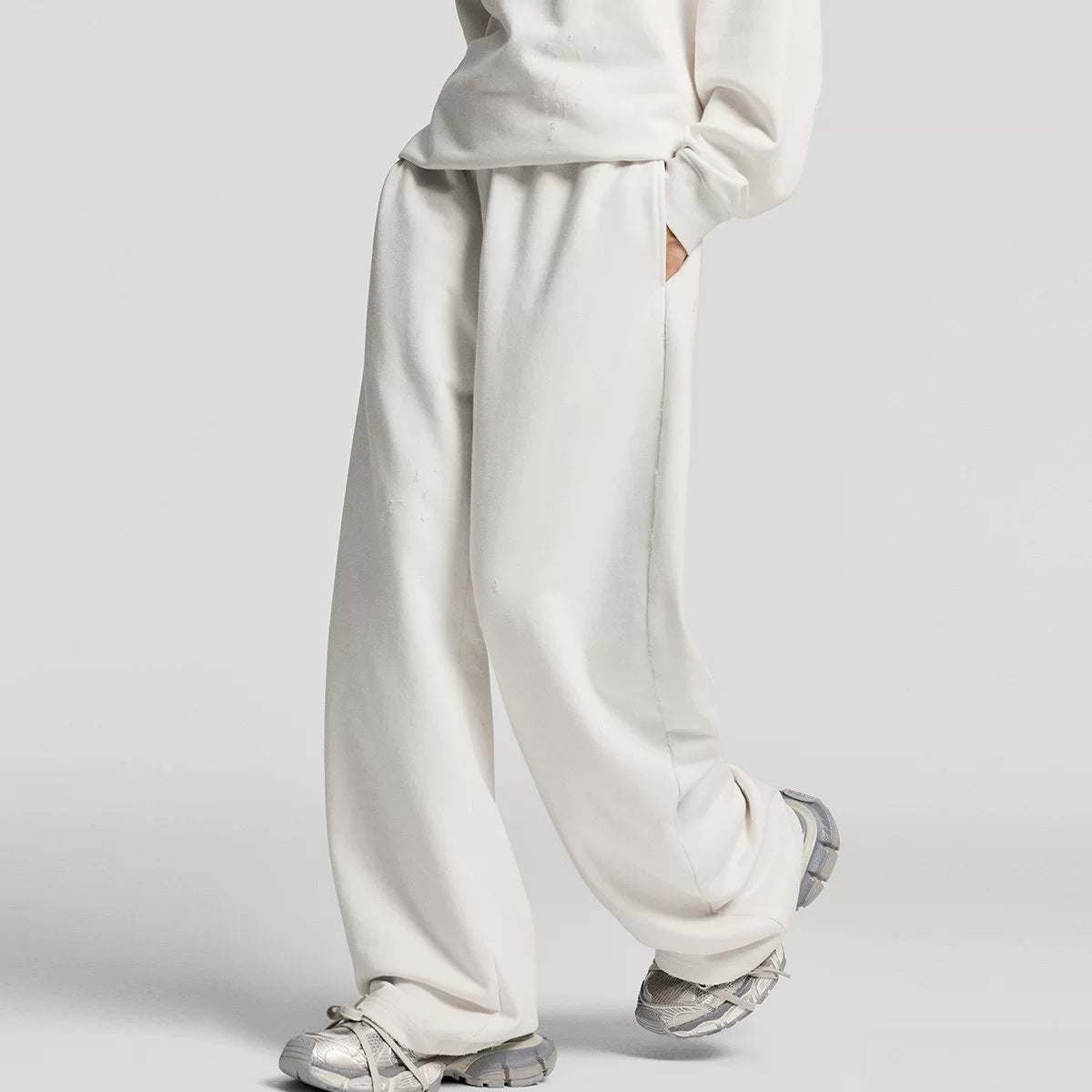 KANYE straight-leg loose casual drawstring pants
