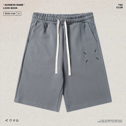 MM Maji Minimalist Digital Four Corner Embroidered Pentagram Pants High Street Trendy Brand Men's and Women's Loose Casual Drawstring Sports Shorts