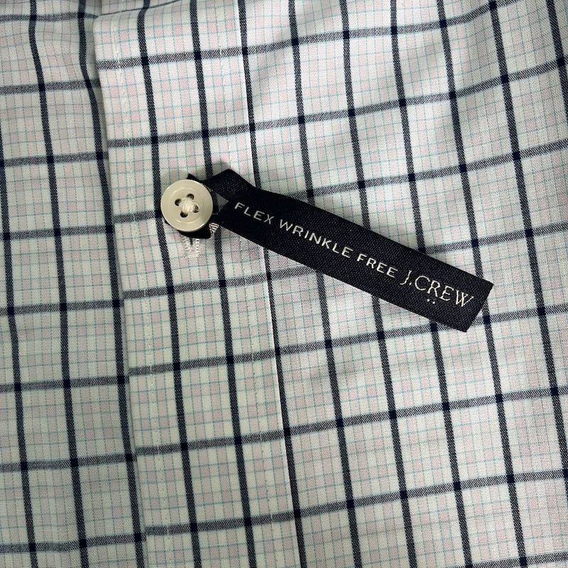J.CREW Check Print Iron-Friendly Long-Sleeved Shirt