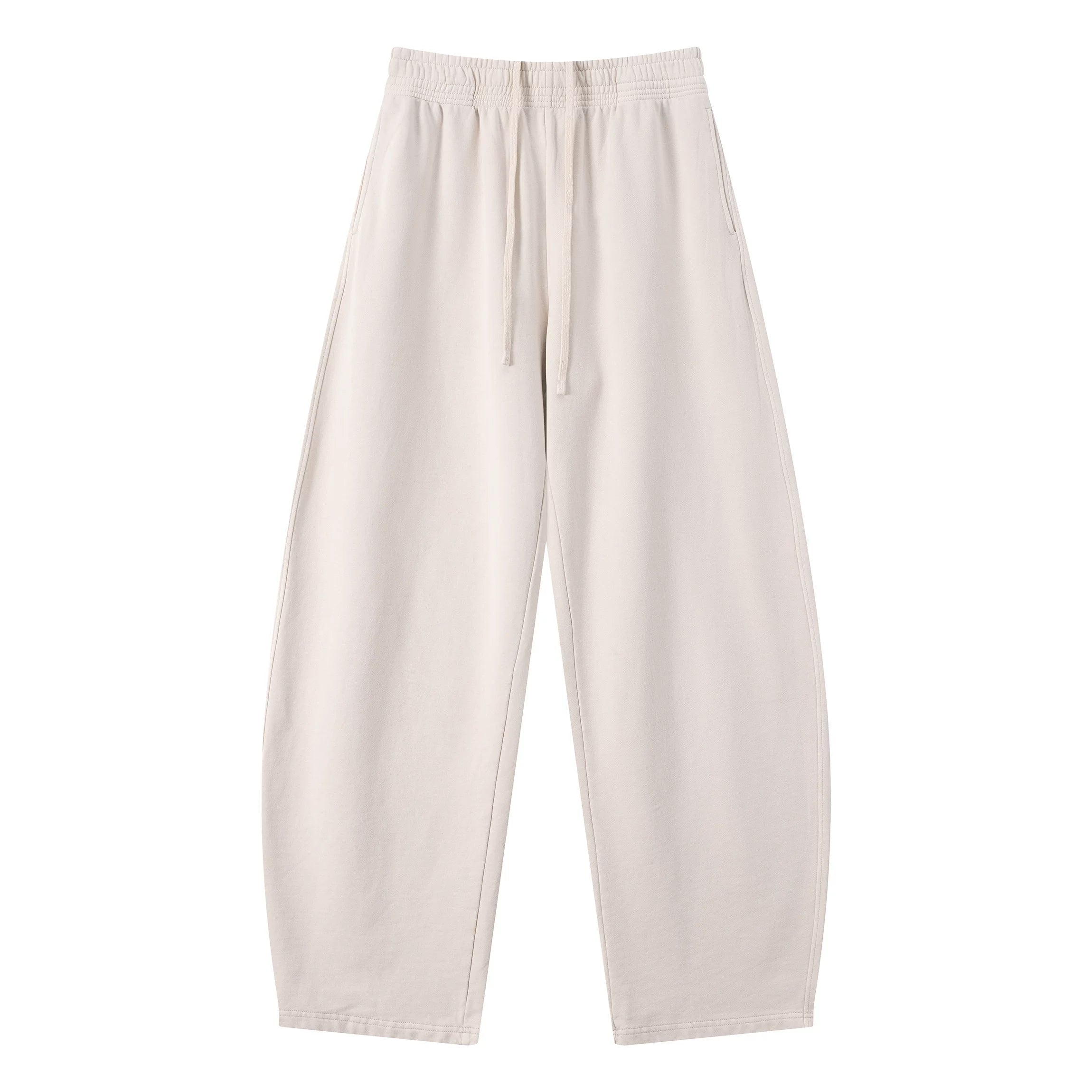 Kanye stretchy distressed washed curved-leg pants
