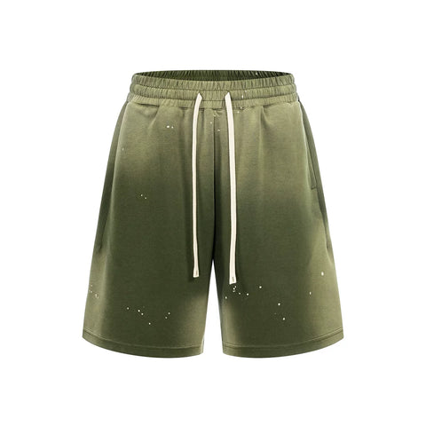 KANYE washed and distressed casual shorts