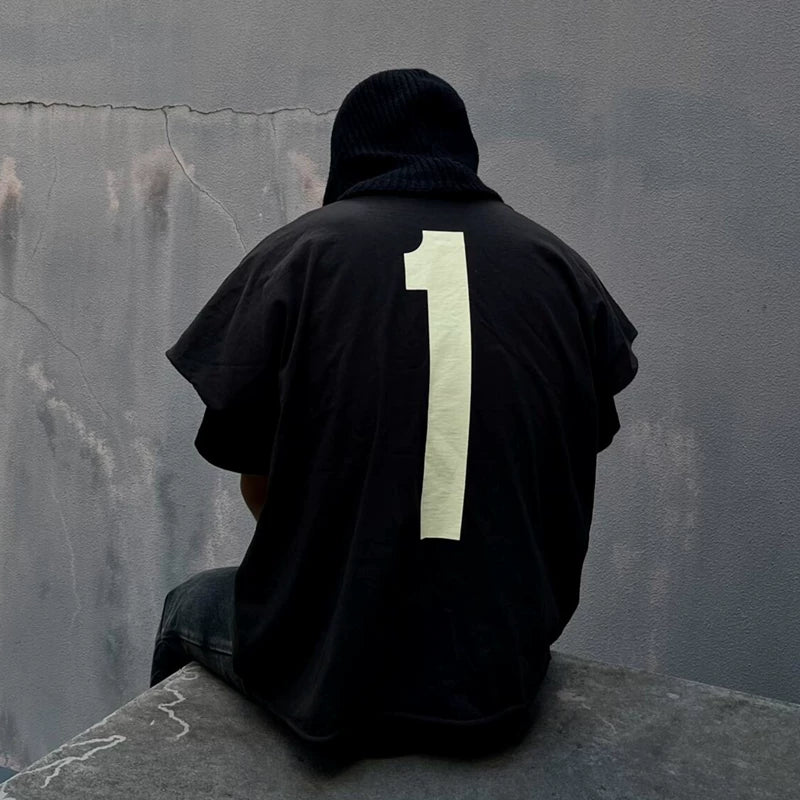 YEEZY x GOSHA "Vultures Album Drop" Boxy Shoulder-Drop Tee
