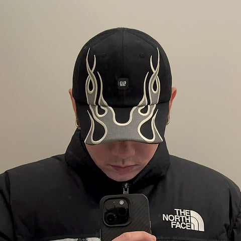 Premium YZY Flame Embroidery Kanye Style Baseball Cap