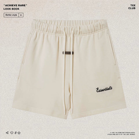 Fear of Go Minimalist Letter Embroidery Casual Shorts