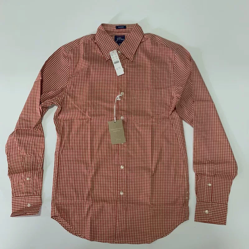 In-stock J.CREW solid-color cotton long-sleeved shirt
