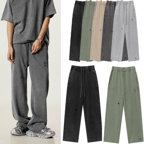 Kanye's distressed washed-out casual pants