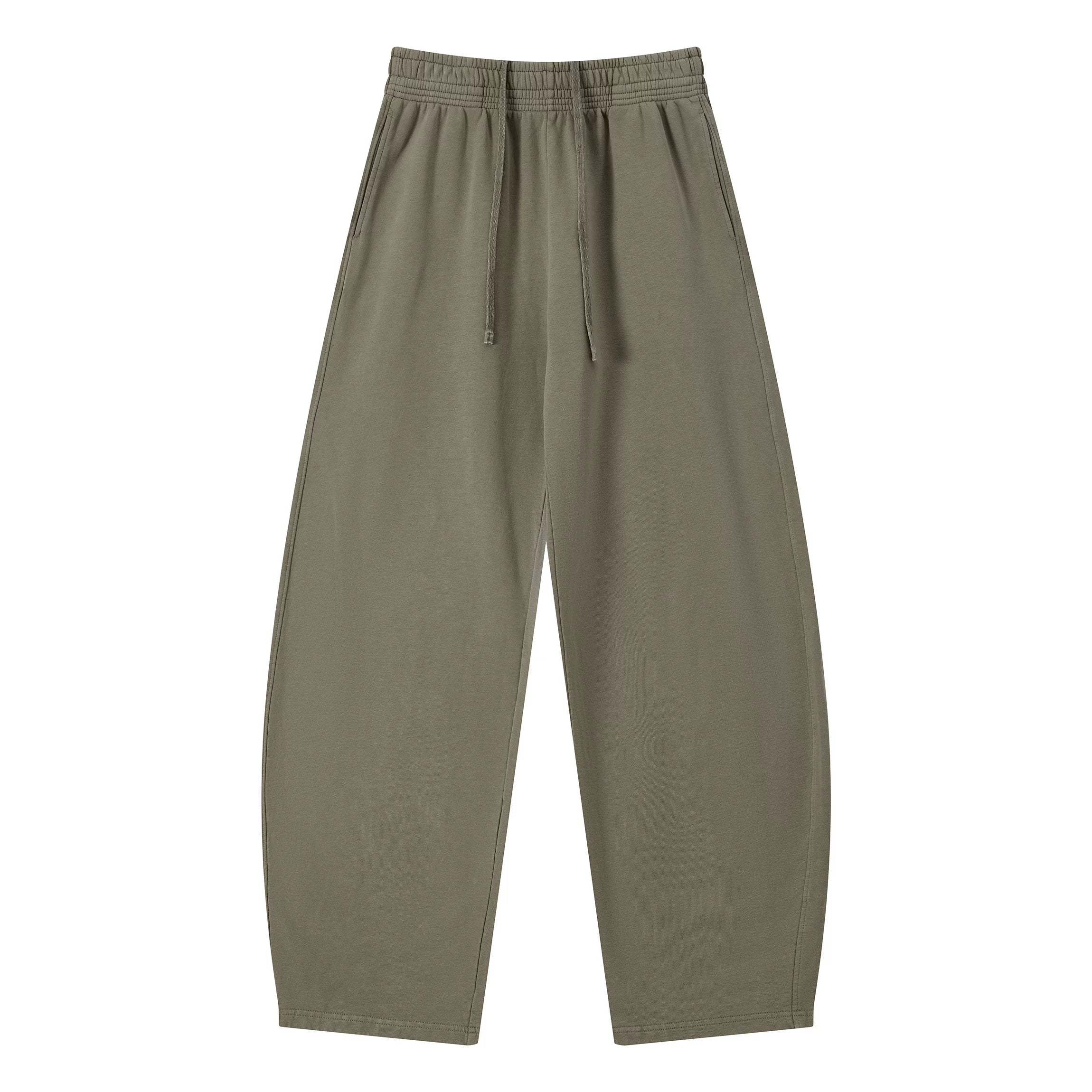 Kanye stretchy distressed washed curved-leg pants