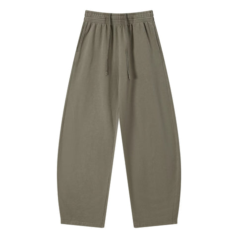 Kanye stretchy distressed washed curved-leg pants