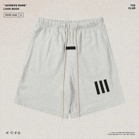 FEAR OF GOD American High Street Sports Pentagram Trendy Brand FOG Retro Three Vertical Men's and Women's Loose Casual Shorts