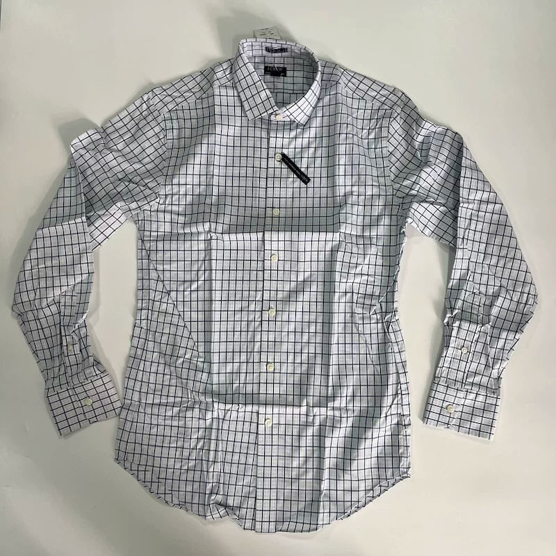J.CREW Check Print Iron-Friendly Long-Sleeved Shirt