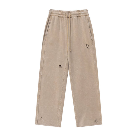 KANYE stretchable distressed loose jogger pants