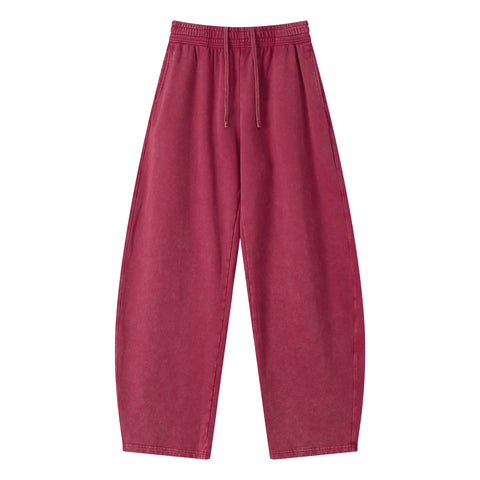 Kanye stretchy distressed washed curved-leg pants