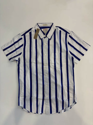 J.CREW Pure Cotton Striped Short-Sleeved Shirt