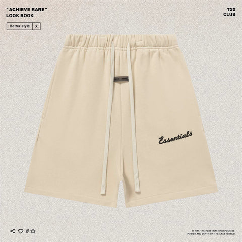 Fear of Go Minimalist Letter Embroidery Casual Shorts