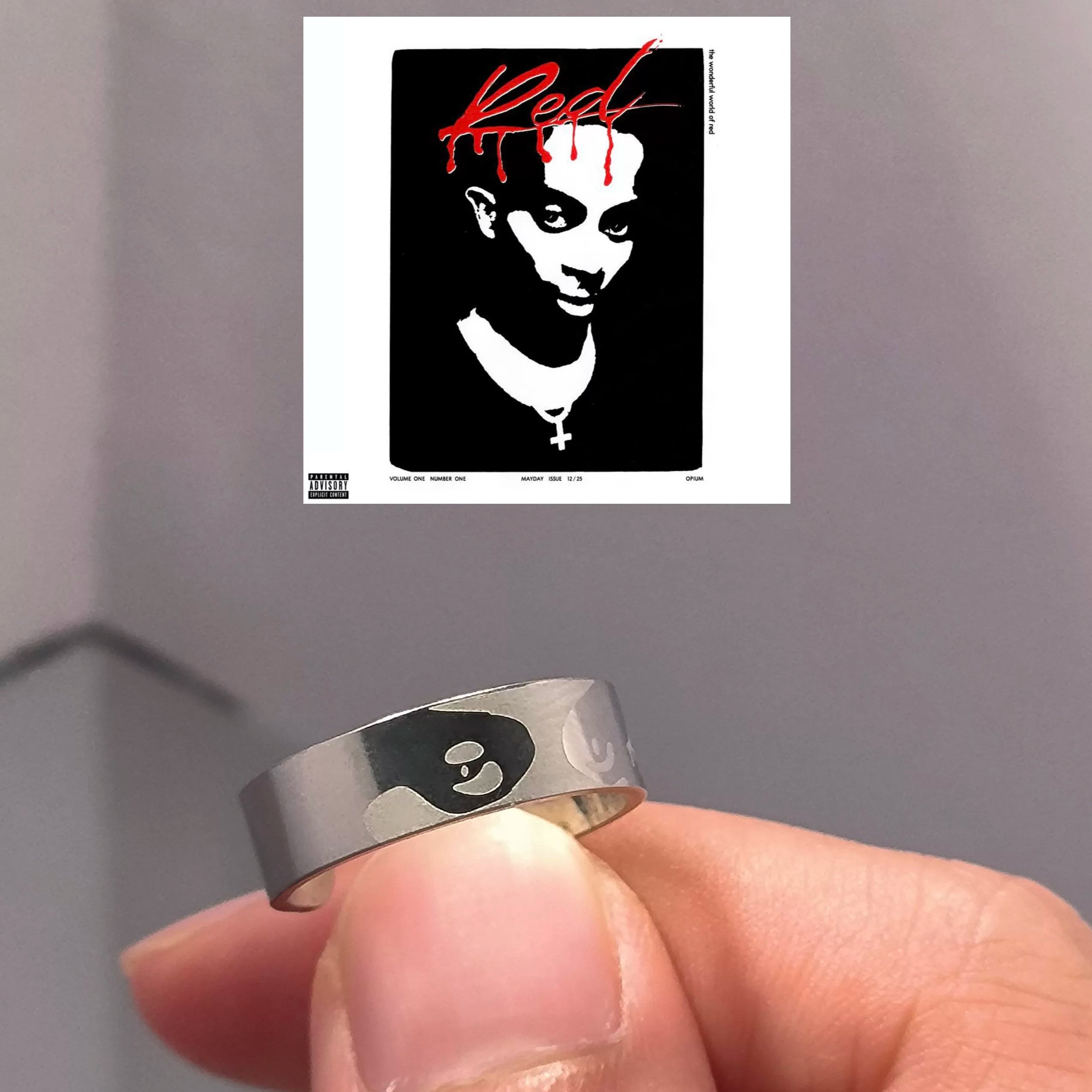 Opium Blond Carti Inspired Hip Hop Silver Ring