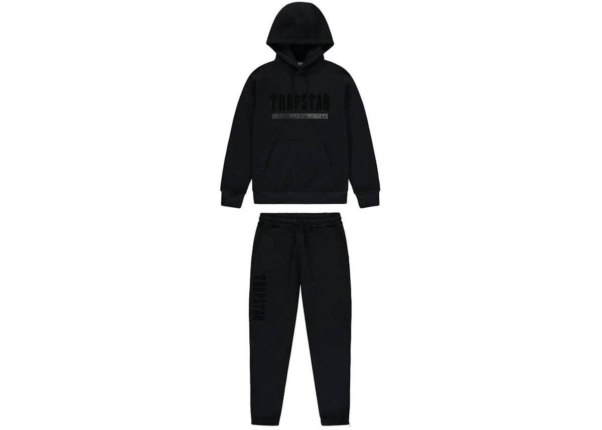 Trapstar Chenille Decoded 2.0 Hoodie Tracksuit Blackout Edition