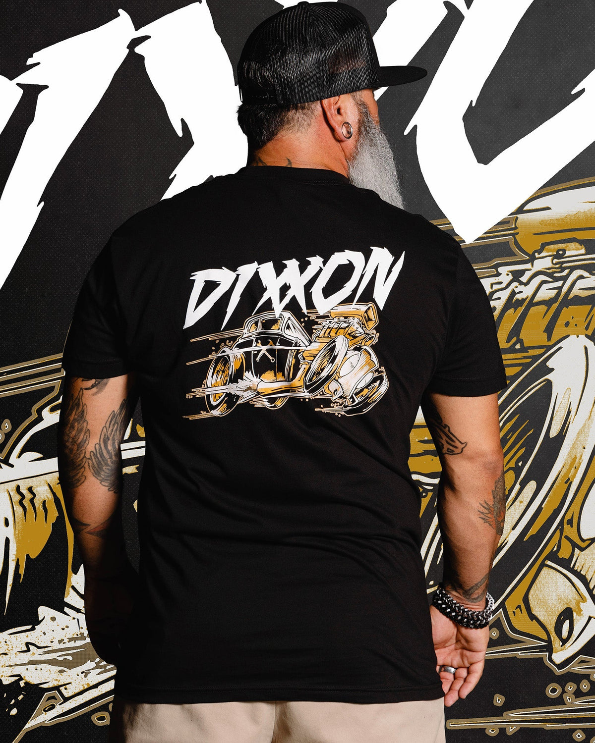 Gold Hot Rod T-Shirt - Black