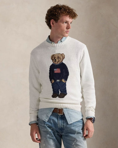 Ralph Lauren Polo Bear Baumwoll-Leinen-Pullover