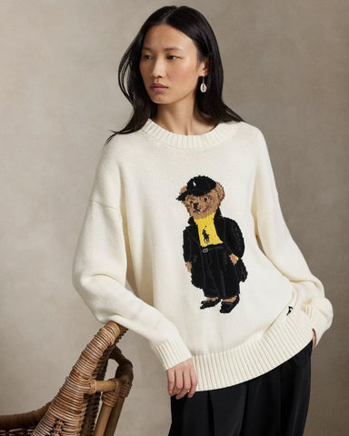 Ralph Lauren Polo Bear Baumwollpullover mit Rundhalsausschnitt