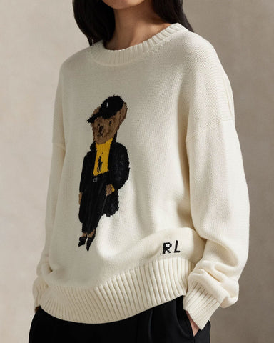 Ralph Lauren Polo Bear Baumwollpullover mit Rundhalsausschnitt