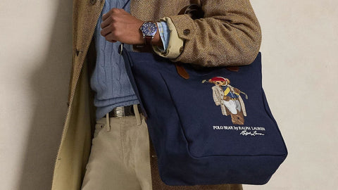 Ralph Lauren Polo Bear Canvas-Einkaufstasche