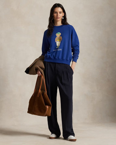 Ralph Lauren Polo Bear Leichtes Fleece-Shirt mit Rundhalsausschnitt