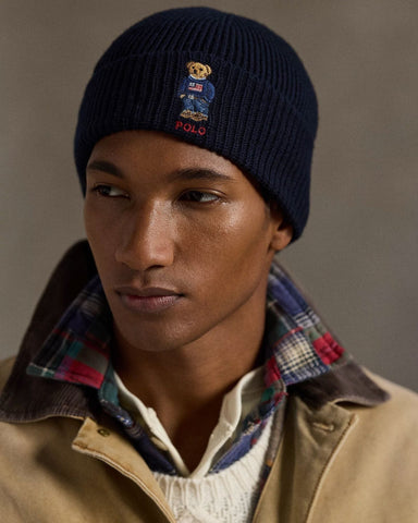 Ralph Lauren Polo Bear Rippstrick-Mütze