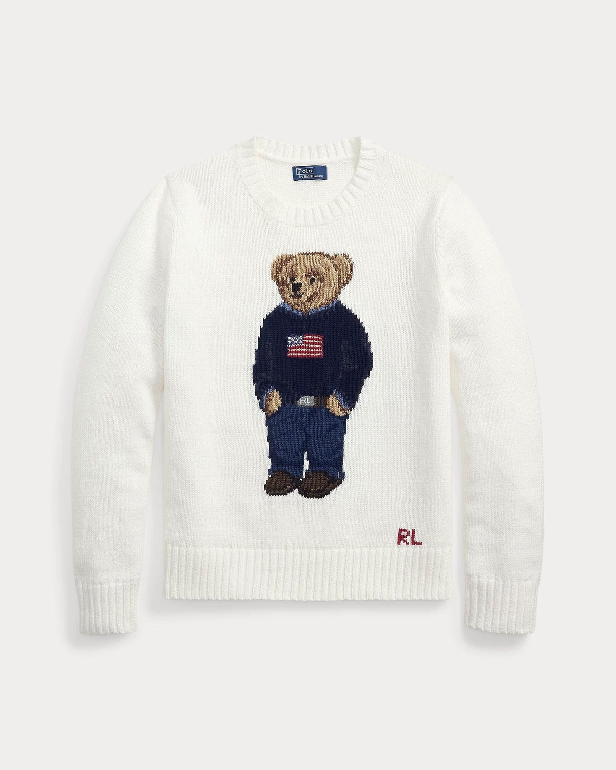 Ralph Lauren Polo Bear Rundhalspullover aus Leinen-Baumwolle