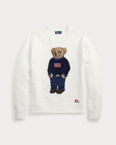 Ralph Lauren Polo Bear Rundhalspullover aus Leinen-Baumwolle