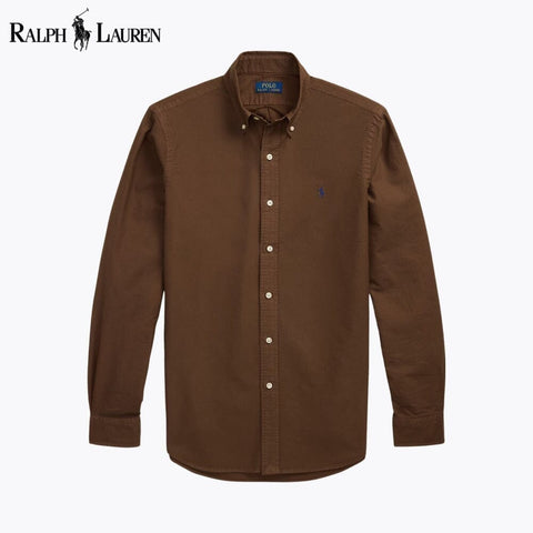 Ralph Lauren Slim Fit, stückgefärbtes Oxford-Hemd