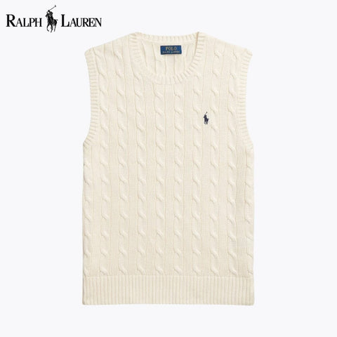 Ralph Lauren Zopfstrick-Baumwollweste